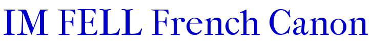 IM FELL French Canon font